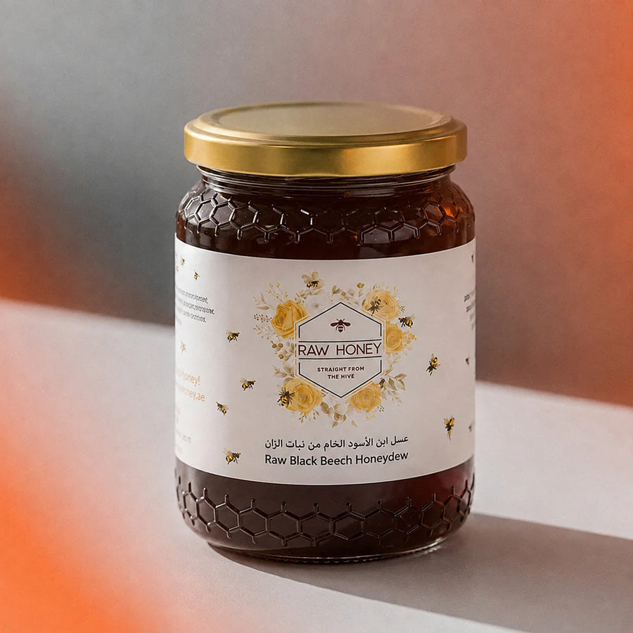 raw black beech honey dew honeycomb routine card