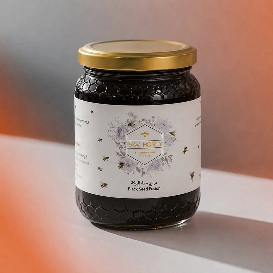raw honey black seed fusion routine card