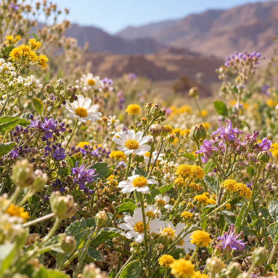 Wildflower meadow in the Yemeni mountains