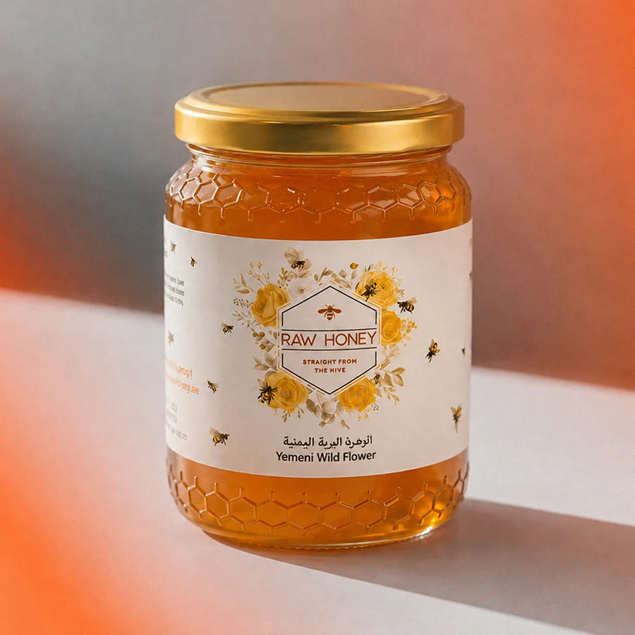 raw honey yemeni wildflower routine card